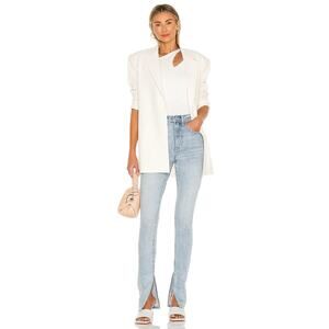 WeWoreWhat Stiletto Slit Jean in Studio Size 30 Light Wash High Rise Rigid Denim